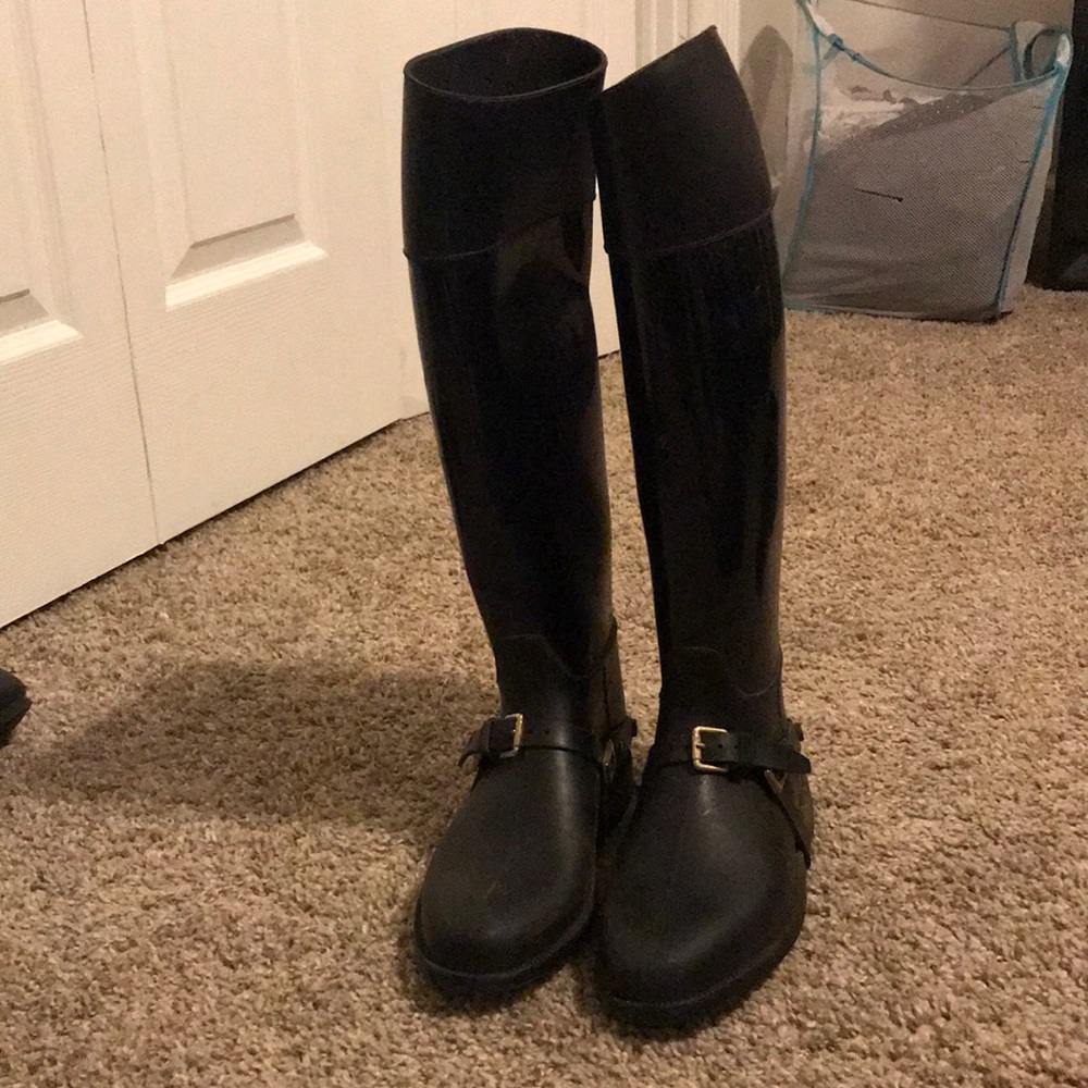 Black jimmy Choo rain boots